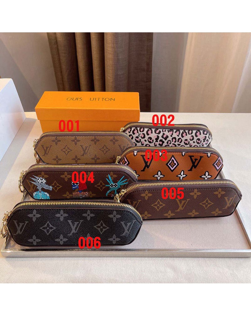 vuitton 筆の袋お洒落可愛いペン収納ケース携帯便利ファスナー付き紛失防止