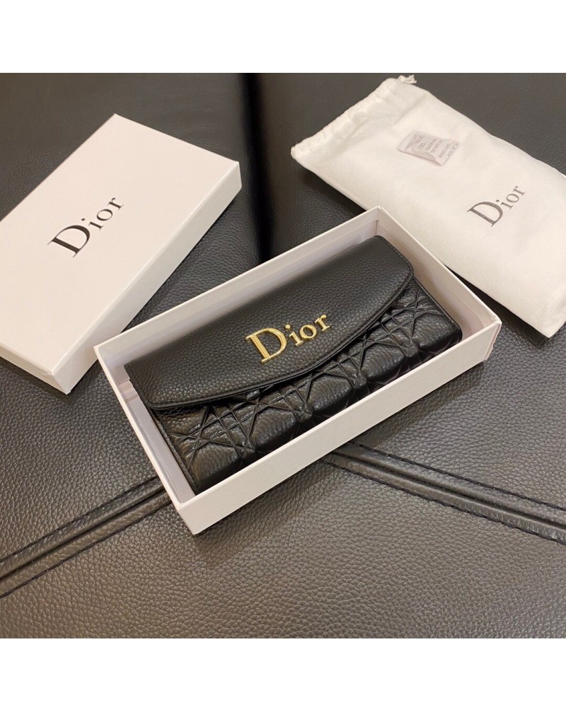 ディオール長財布 経典ロゴ付きCD財布 高品質レザー製ファッション人気財布カードや紙幣や小銭入れ女性向け