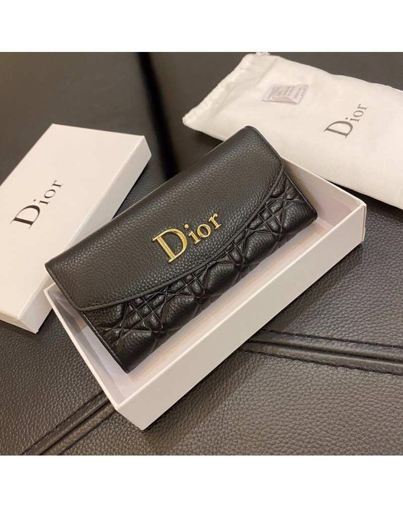 ディオール長財布 経典ロゴ付きCD財布 高品質レザー製ファッション人気財布カードや紙幣や小銭入れ女性向け