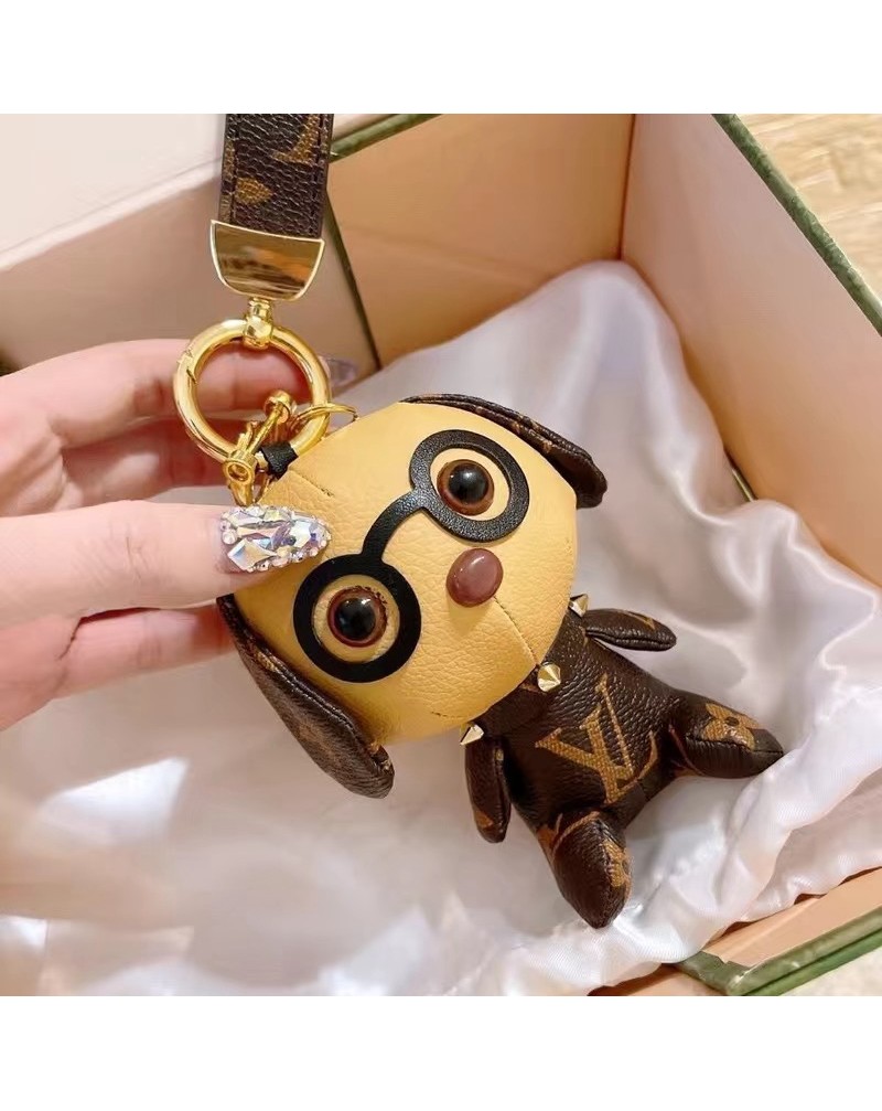 ヴィトンキーホダルー可愛い犬個性ティファニーキーリングバッグの飾り物