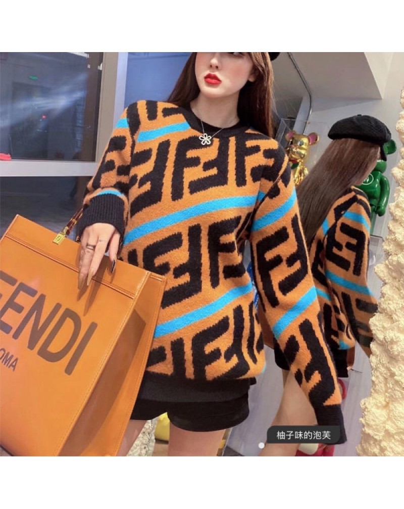 フェンデイ ニットニットセータースウェット経典FFロ付きファッション大人気