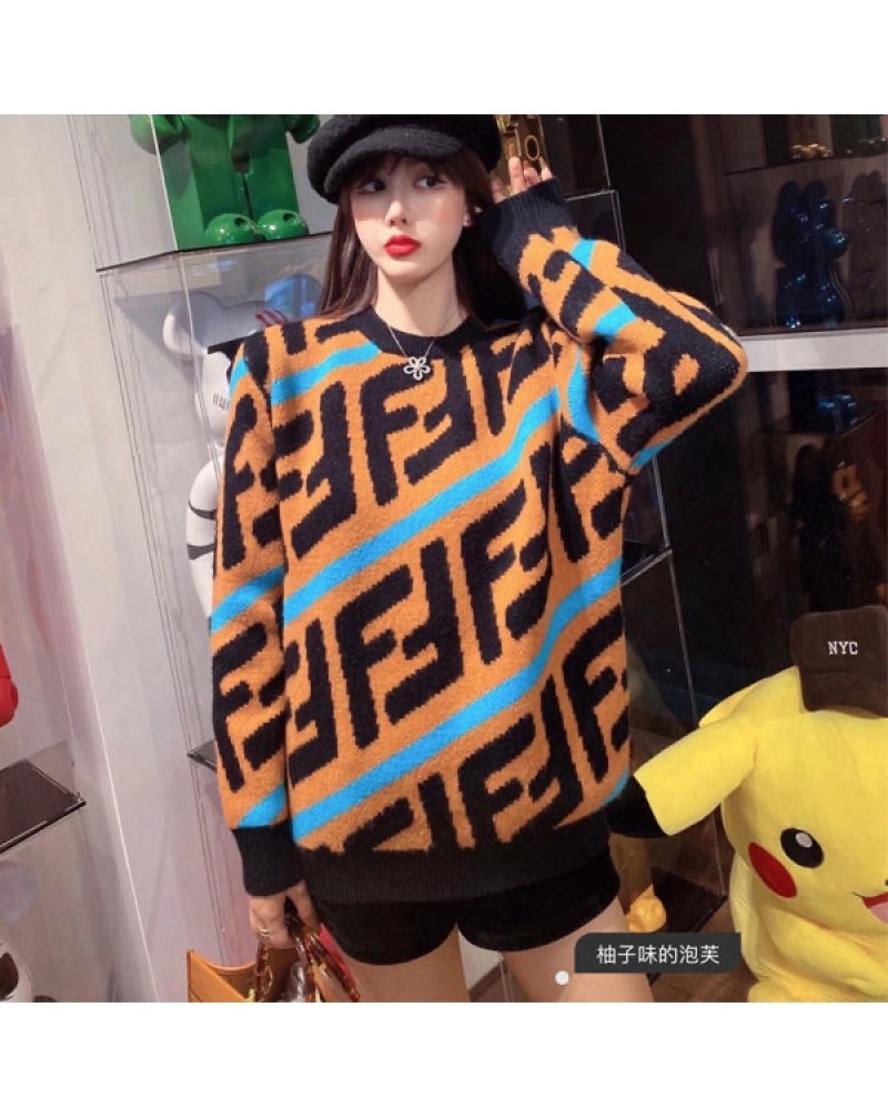 フェンデイ ニットニットセータースウェット経典FFロ付きファッション大人気