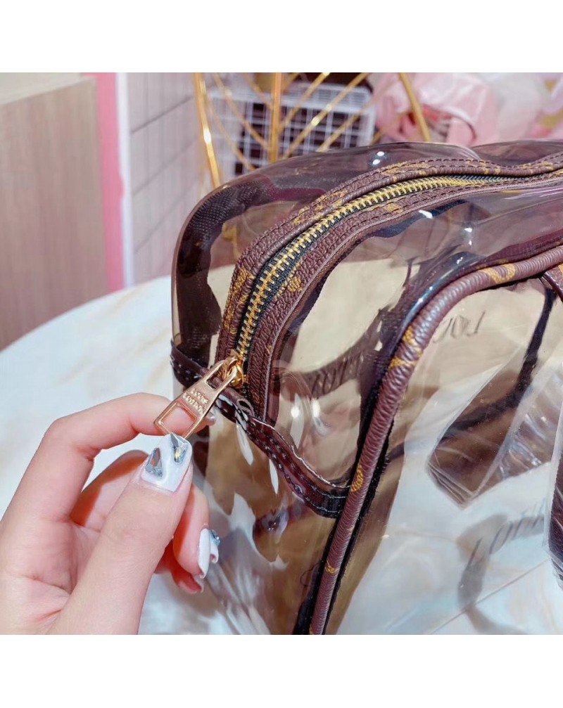ルイヴィトン 収納ケースお洒落ヴィトンポーチ pvc防水化粧品洗濯物用品収納バッグ