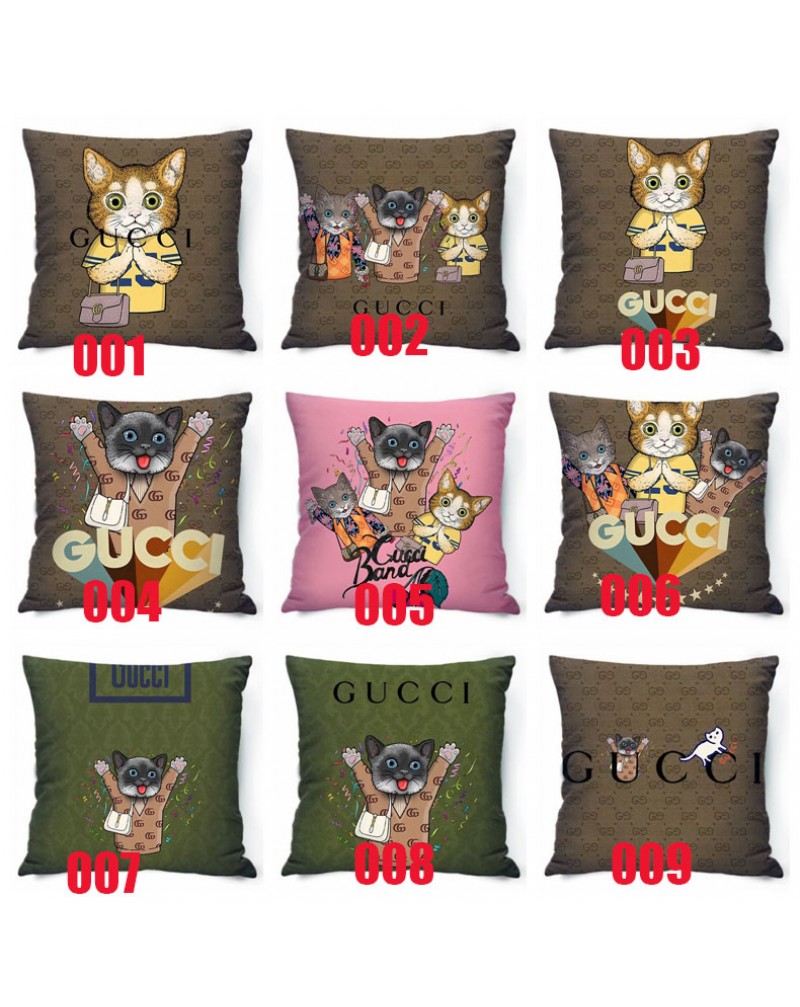 グッチクッション可愛い猫付きクッションお洒落人気ソファーベッド車用品