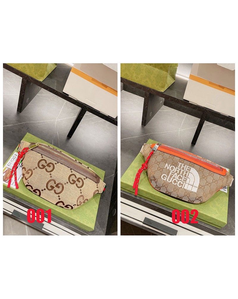 グッチノースフェイスウエストバッグお洒落ファッション個性人気チェストバッグ