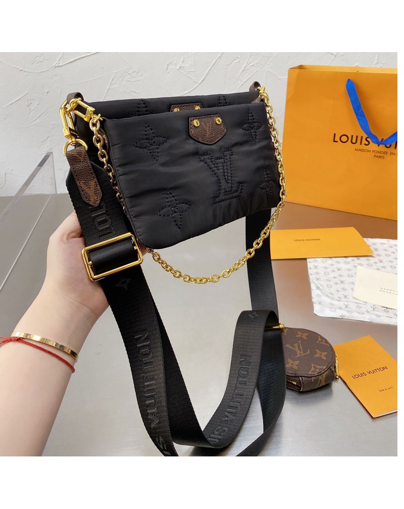 お洒落三点バッグセット経典モノグラム付きチェーン付きショルダーバッグ人気新作芸能人愛用