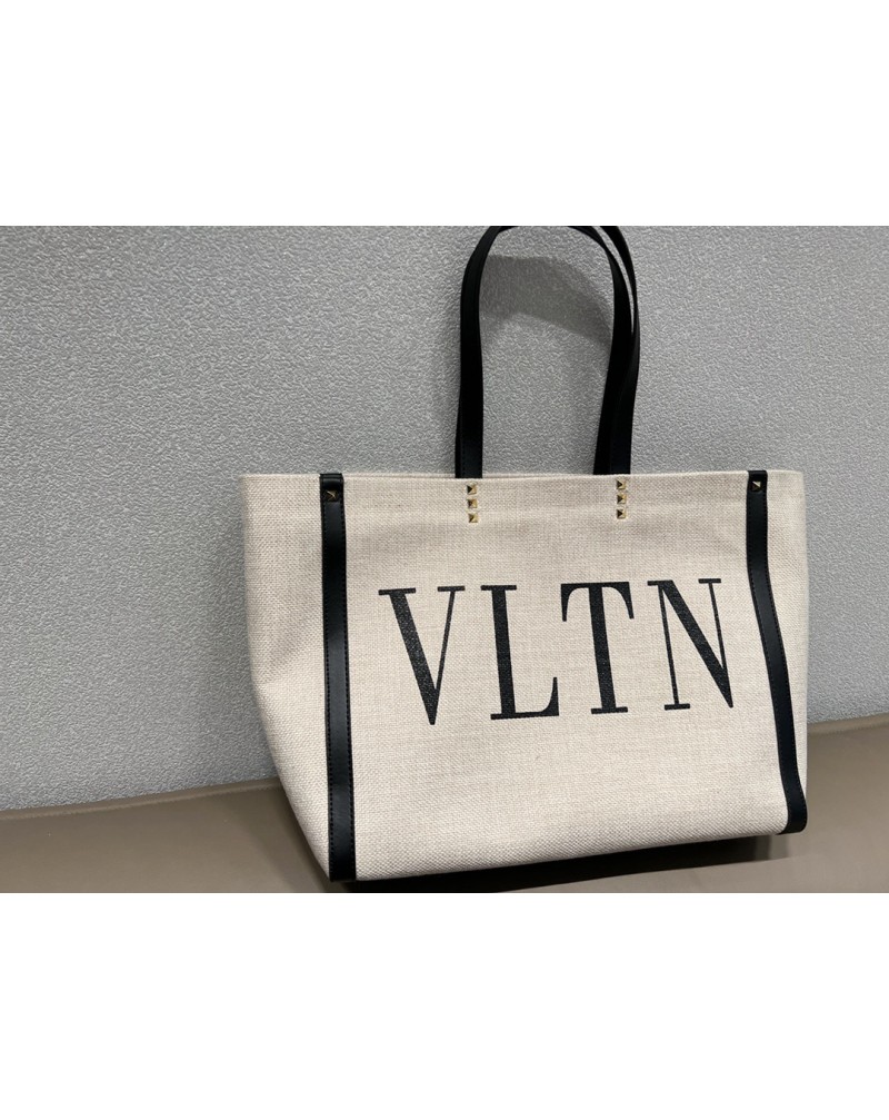 VLTN トートバッグお洒落ファッションショピングバッグ  キャンバス大容量バッグファッション人気
