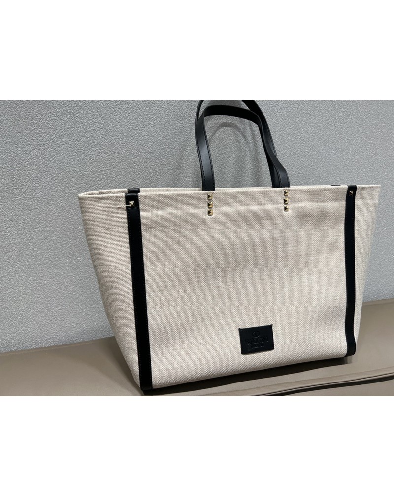 VLTN トートバッグお洒落ファッションショピングバッグ  キャンバス大容量バッグファッション人気