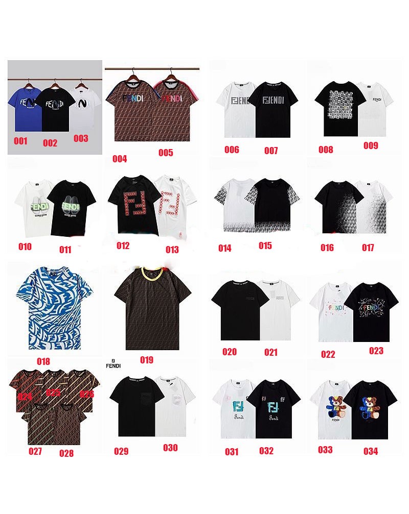 フェンデイｔシャツ半袖経典お洒落FFコットン製トップス上着男女向けファッション人気