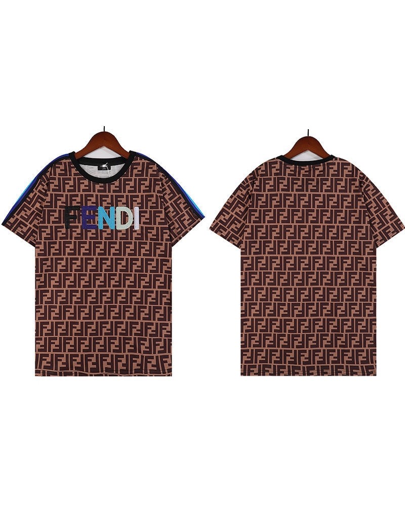 フェンデイｔシャツ半袖経典お洒落FFコットン製トップス上着男女向けファッション人気