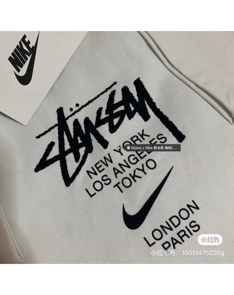 Stussy ナイキコラボtシャツ半袖お洒落人気潮流男女向けトップスカジュアルファッション上着