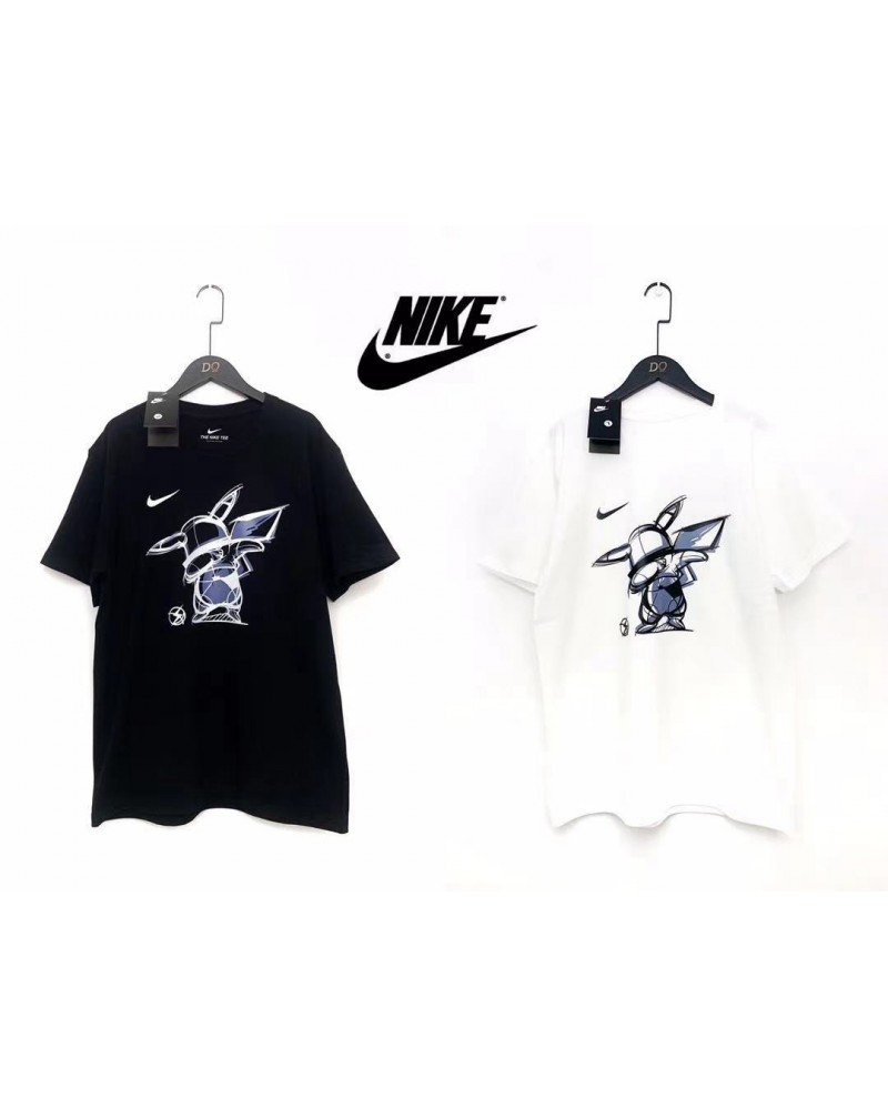 ナイキピカチュウコラボtシャツ半袖個性人気お洒落スポーツ風トップスペアお揃い