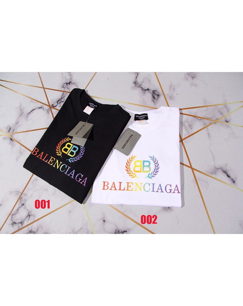 バレンシアガｔシャツ半袖お洒落韓国風ティシャツトップス男性女性向けカジュアル