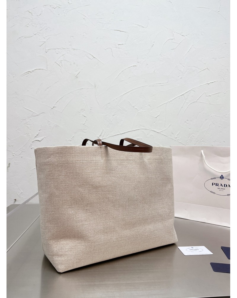 プラダトートバッグお洒落ファッションキャンバスバックショピングバッグ人気s22新品