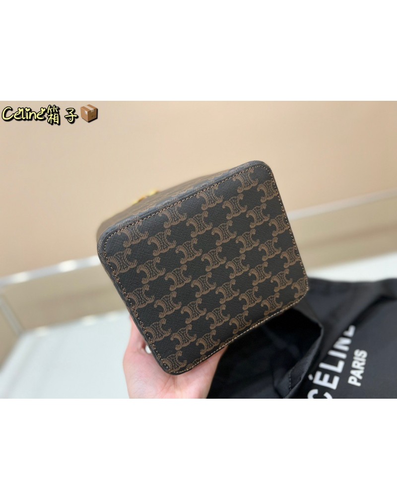 セリーヌ化粧ポーチお洒落四角型ハンドポーチ高品質牛革ファッション人気