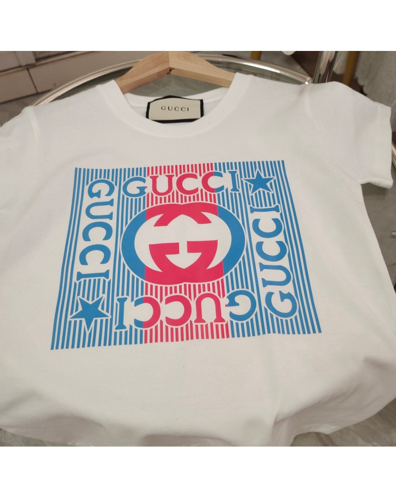 グッチｔシャツ半袖お洒落人気ティシャツトップスペアお揃い男女向けファッションカジュアル上着