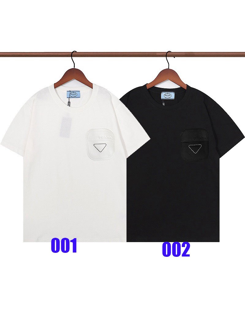 プラダｔシャツ半袖コットン製ソフト肌柔らかいお洒落ファッションティシャツトップス男女向け人気