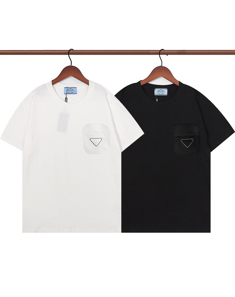 プラダｔシャツ半袖コットン製ソフト肌柔らかいお洒落ファッションティシャツトップス男女向け人気