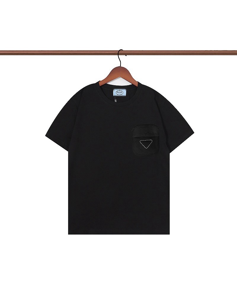 プラダｔシャツ半袖コットン製ソフト肌柔らかいお洒落ファッションティシャツトップス男女向け人気