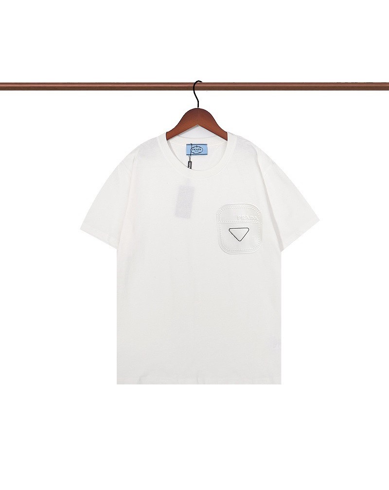 プラダｔシャツ半袖コットン製ソフト肌柔らかいお洒落ファッションティシャツトップス男女向け人気
