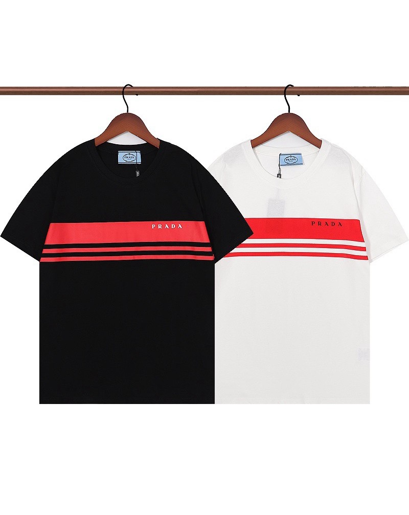 プラダｔシャツ半袖お洒落カジュアル人気ブランド ティシャツトップスメンズレディース向け人気ブランド短袖上着