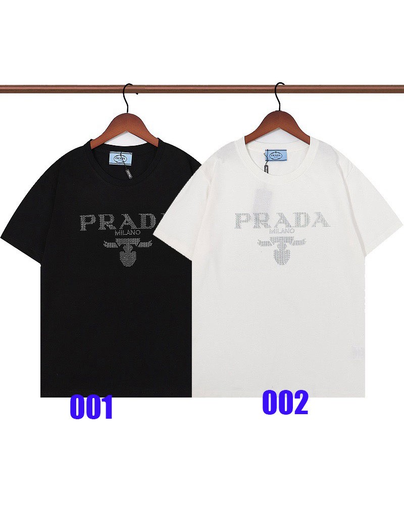 プラダｔシャツ半袖カジュアルファッション経典ティシャツカットソートップス男女向け人気