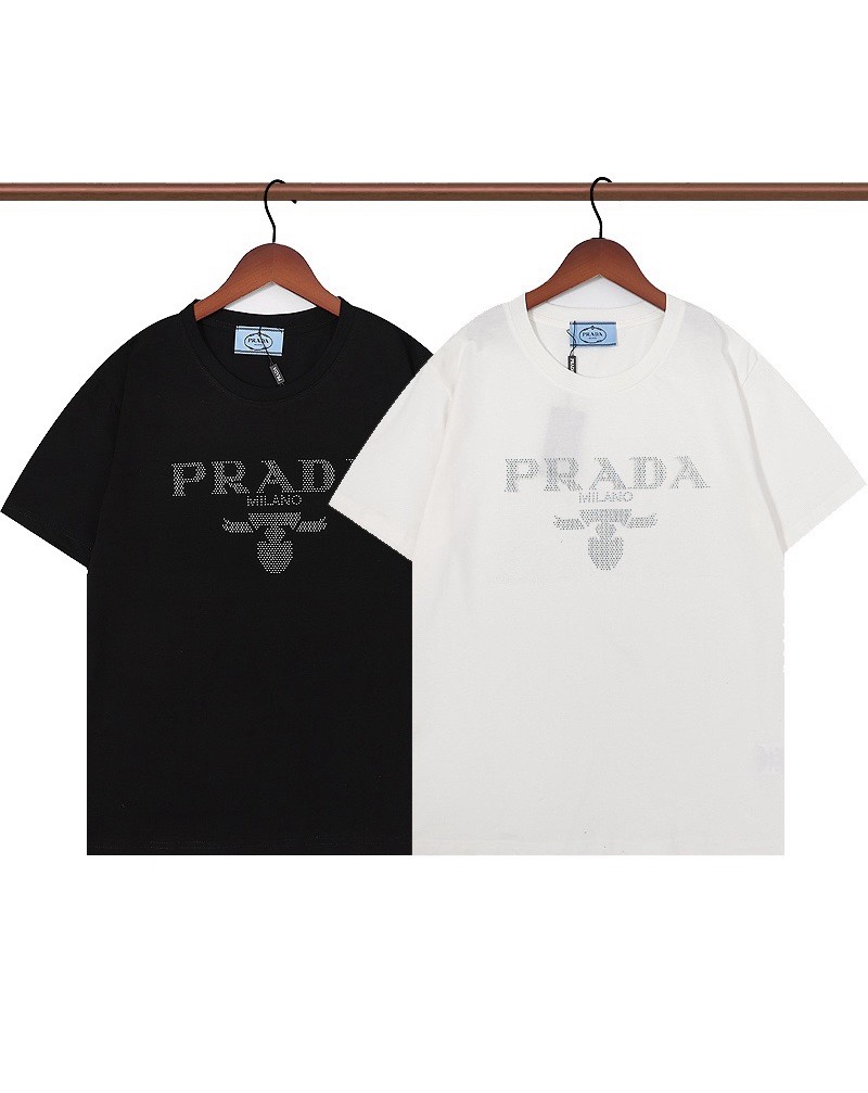 プラダｔシャツ半袖カジュアルファッション経典ティシャツカットソートップス男女向け人気