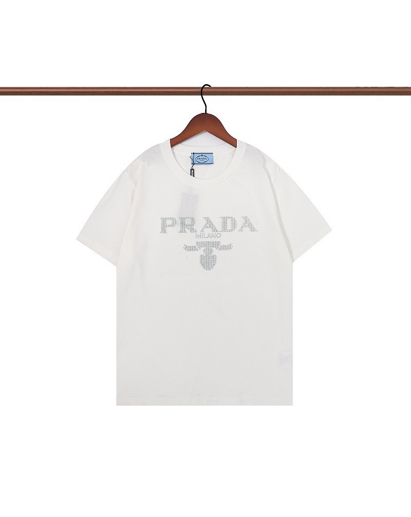 プラダｔシャツ半袖カジュアルファッション経典ティシャツカットソートップス男女向け人気