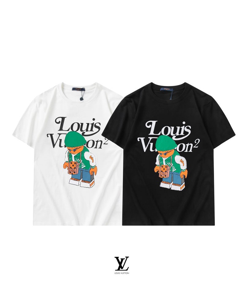 ヴィトンｔシャツ半袖個性潮流22SS新作ティシャツトップスコットン製人気ファッション男女向け