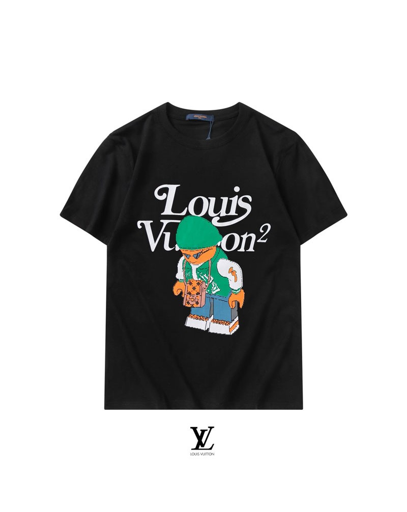 ヴィトンｔシャツ半袖個性潮流22SS新作ティシャツトップスコットン製人気ファッション男女向け