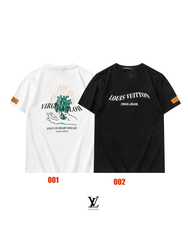 ルイヴィトンｔシャツ半袖お洒落個性ティシャツコットン製トップスペアお揃い大人気