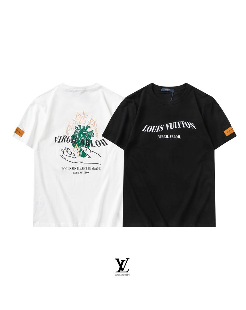 ルイヴィトンｔシャツ半袖お洒落個性ティシャツコットン製トップスペアお揃い大人気