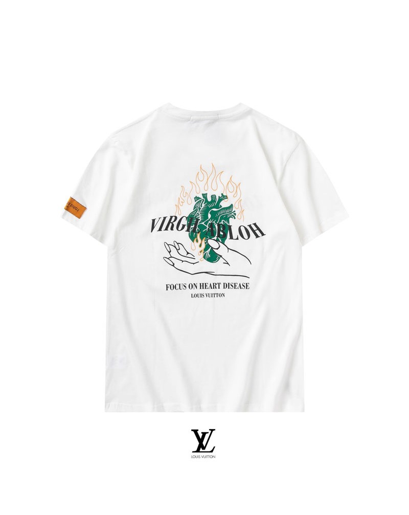 ルイヴィトンｔシャツ半袖お洒落個性ティシャツコットン製トップスペアお揃い大人気
