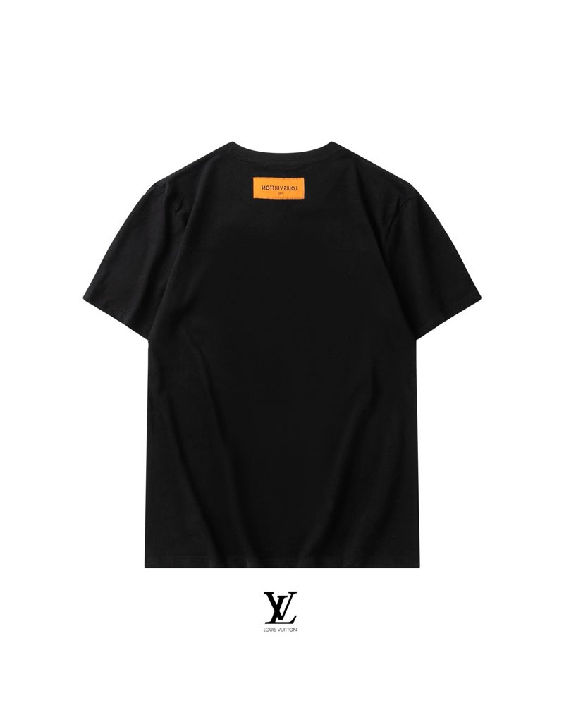 ヴィトンｔシャツ半袖個性可愛い虎頭ダック心型プリント付きお洒落vuittonティシャツ上着コットン製トップスメンズレディース向け芸能人愛着新作