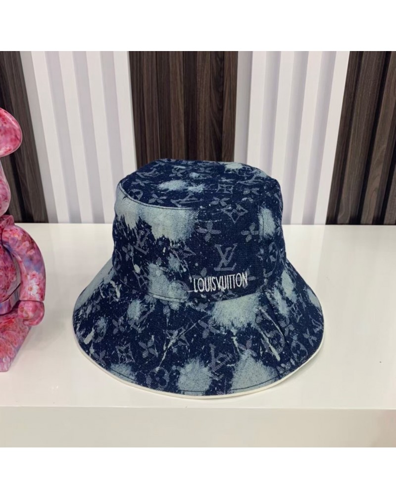 ルイヴィトン魚師帽子お洒落個性落書き人気ハットカジュアルファッション日焼け止め