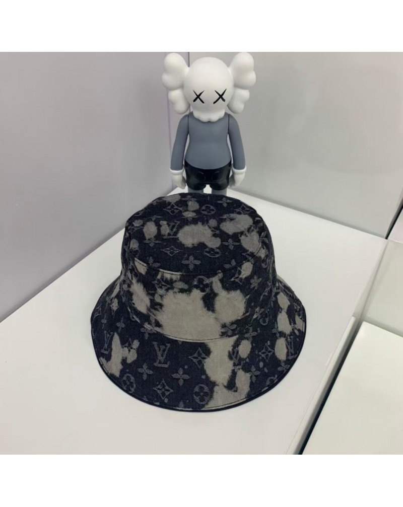 ルイヴィトン魚師帽子お洒落個性落書き人気ハットカジュアルファッション日焼け止め