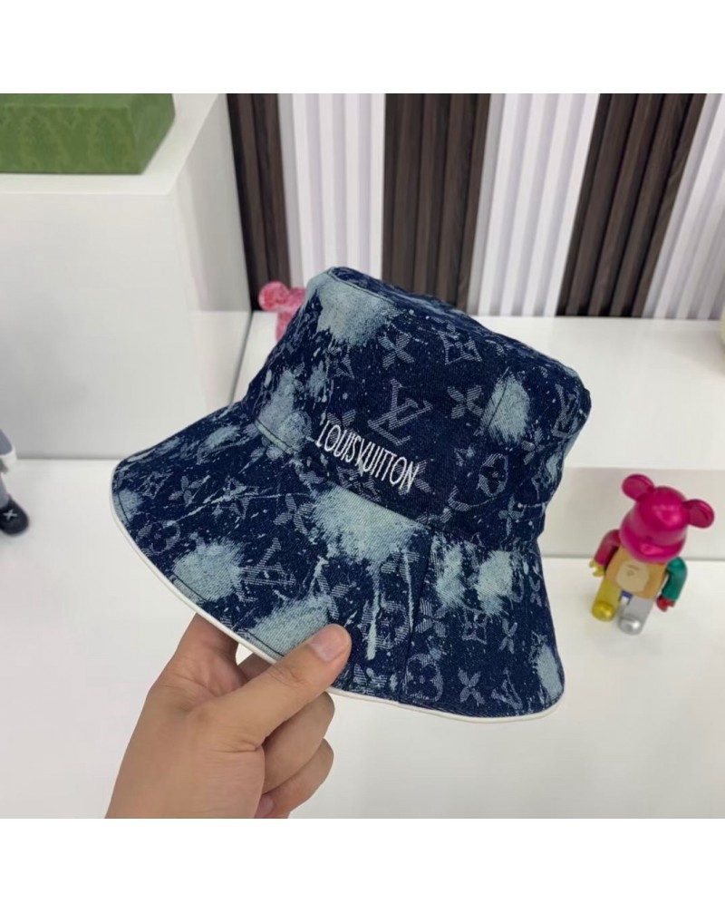 ルイヴィトン魚師帽子お洒落個性落書き人気ハットカジュアルファッション日焼け止め