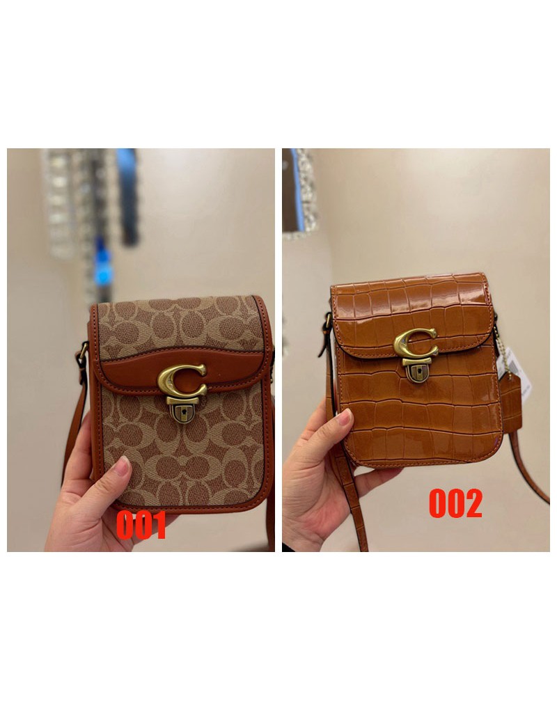 コーチミニショルダーバッグ携帯バッグお洒落可愛い経典高級革製携帯入れバッグ