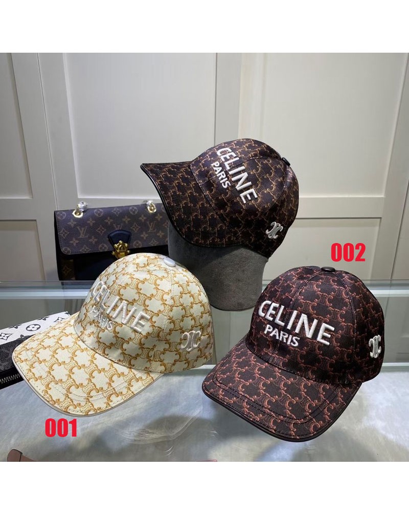 セリーヌキャップお洒落ファッション帽子精緻刺繍人気ブランドキャップ