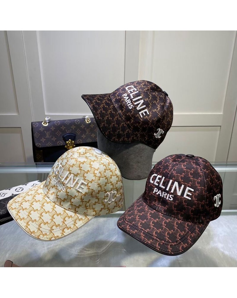 セリーヌキャップお洒落ファッション帽子精緻刺繍人気ブランドキャップ