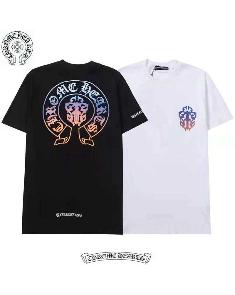 クロムハーツtシャツ半袖お洒落個性人気ティシャツトップスカジュアルファッション上着男女むけコットン製通気性よい