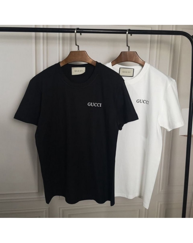 グッチ親子tシャツ半袖精緻刺繍ロゴカジュアルシンプルティシャツファッション大人気