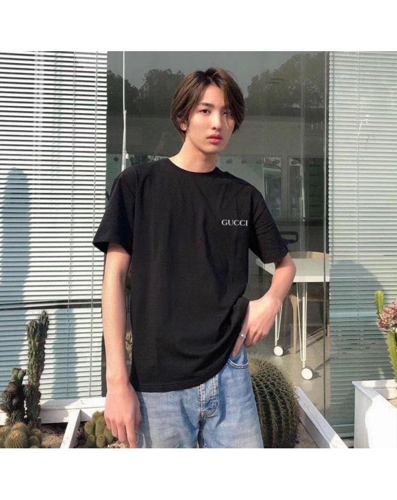 グッチ親子tシャツ半袖精緻刺繍ロゴカジュアルシンプルティシャツファッション大人気