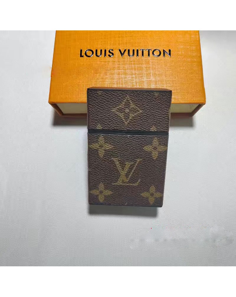 ヴィトンタバコケースfashion人気珍しいタバコケース金属レザー組合せ灰皿お洒落モノグラム携帯便利高級タバコケース