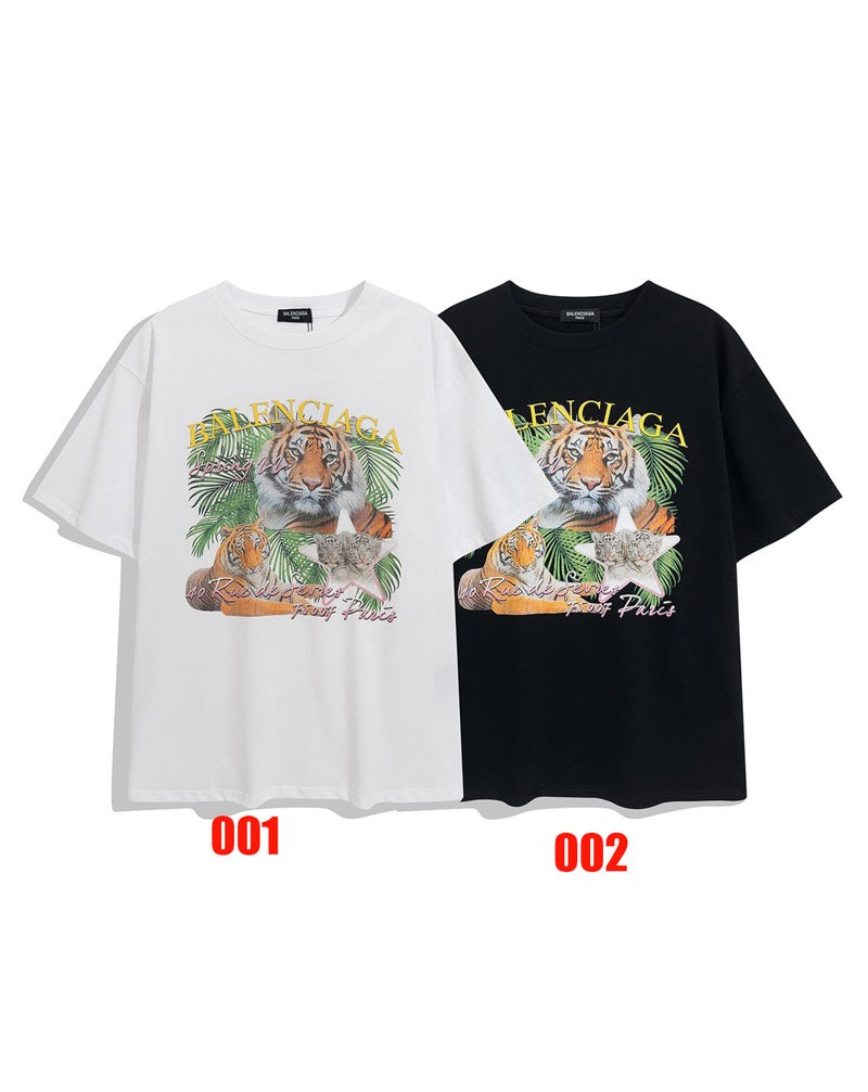 バレンシアガtシャツ虎付きファッション半袖ティシャツトップスお洒落新作22ssペアお揃いカッコイイ上着