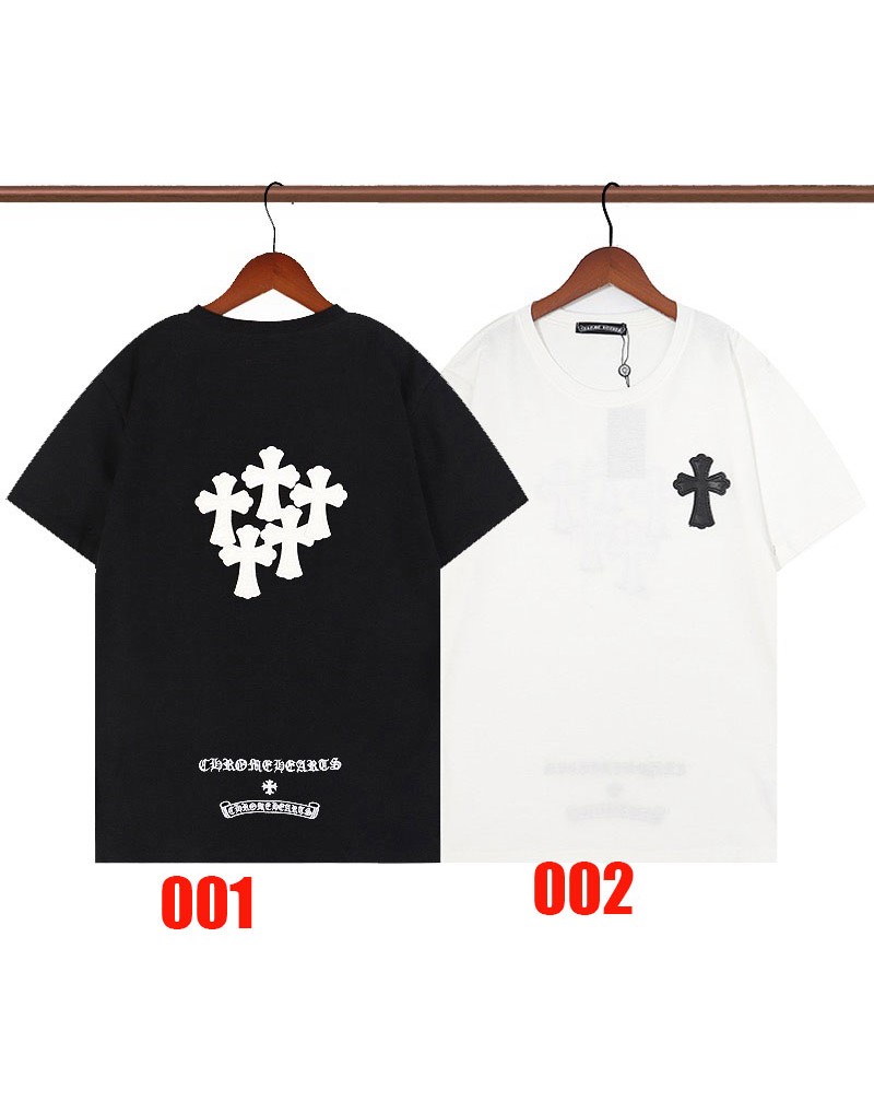 chrome hearts tシャツ半袖個性人気ティシャツトップス丸首コットン製通気性よい上着男女向けファッションお洒落