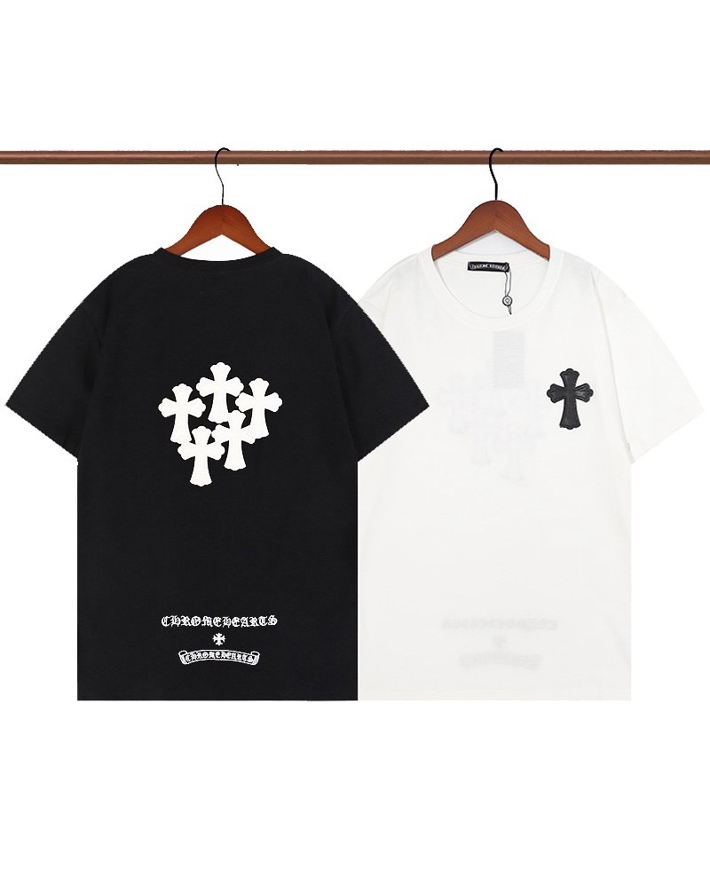 chrome hearts tシャツ半袖個性人気ティシャツトップス丸首コットン製通気性よい上着男女向けファッションお洒落