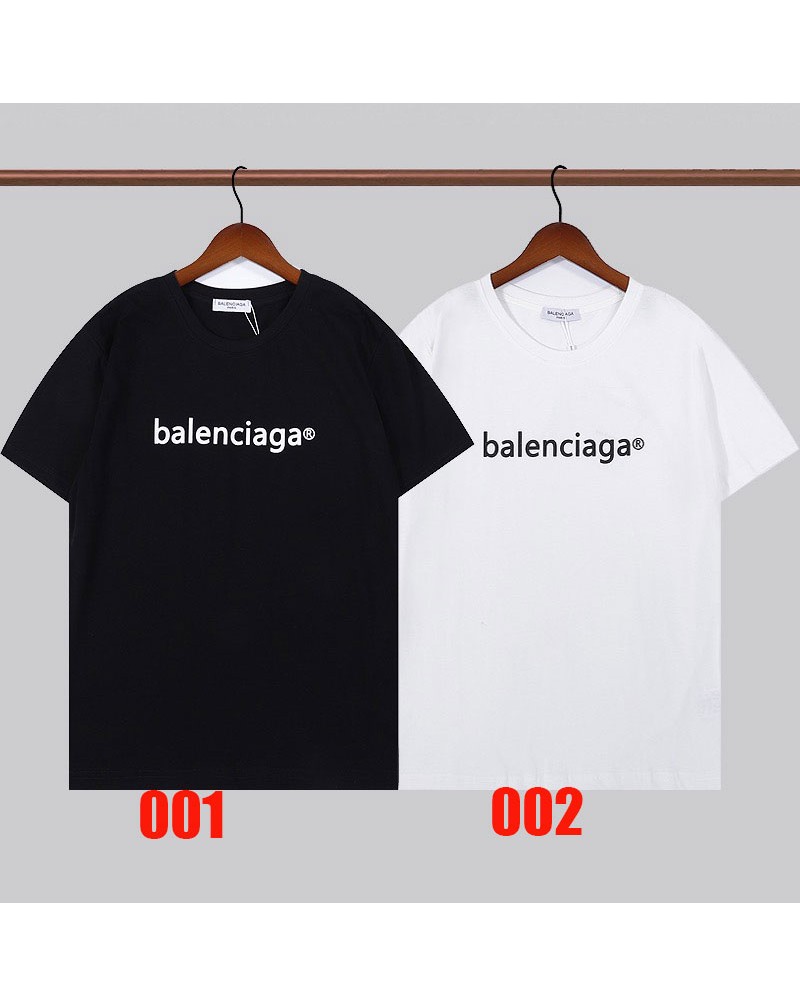 バレンシアガ tシャツ半袖お洒落トップス丸首韓国風人気ブランド ティシャツ上着ペアお揃い