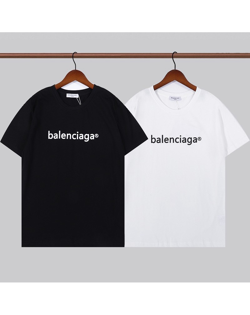 バレンシアガ tシャツ半袖お洒落トップス丸首韓国風人気ブランド ティシャツ上着ペアお揃い