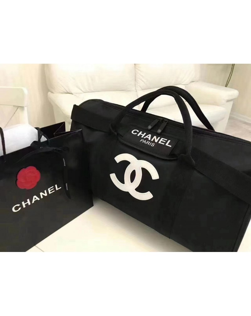 シャネル 旅行バッグおしゃれ小香風荷物ハンドバッグショルダーバッグ大容量服や洗濯用品やシューズ入れ